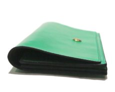 画像4: "JUTTA NEUMANN" Leather Wallet "the Waiter's Wallet"  color : Kelly Green / Olive 長財布 (4)
