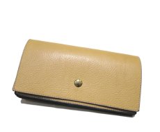 画像2: "JUTTA NEUMANN" Leather Wallet "the Waiter's Wallet"  color : Camel Shine / Lavender　長財布 (2)