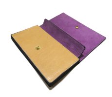 画像6: "JUTTA NEUMANN" Leather Wallet "the Waiter's Wallet"  color : Camel Shine / Lavender　長財布 (6)