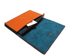 画像8: "JUTTA NEUMANN" Leather Wallet "the Waiter's Wallet"  color : Orange / Turquoise 長財布 (8)