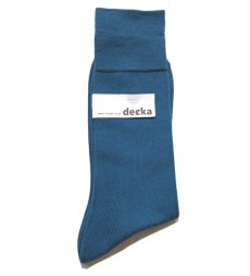 画像2: decka quality socks "PLAIN MERCERIZATION SOCKS"　made in JAPAN　ONE SIZE　color : BLUE (2)