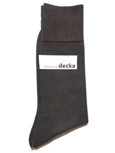 画像1: decka quality socks "PLAIN MERCERIZATION SOCKS"　made in JAPAN　ONE SIZE　color : BLACK (1)