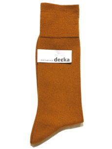 画像1: decka quality socks "PLAIN MERCERIZATION SOCKS"　made in JAPAN　ONE SIZE　color : GOLD (1)