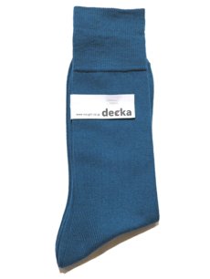 画像1: decka quality socks "PLAIN MERCERIZATION SOCKS"　made in JAPAN　ONE SIZE　color : BLUE (1)