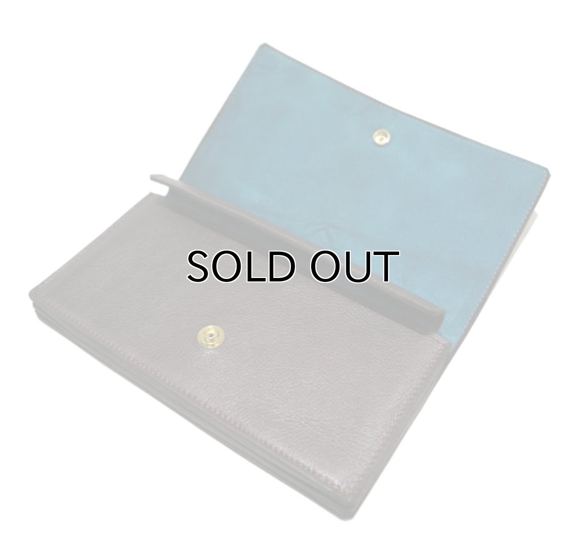 画像5: "JUTTA NEUMANN" Leather Wallet "the Waiter's Wallet"  color : Brown / Turquoise 長財布 (5)