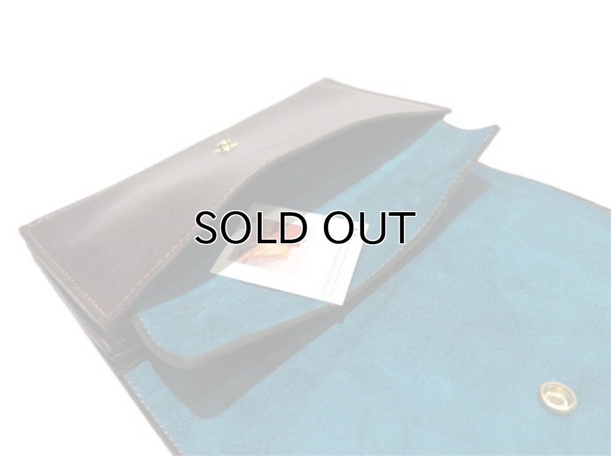 画像8: "JUTTA NEUMANN" Leather Wallet "the Waiter's Wallet"  color : Brown / Turquoise 長財布 (8)