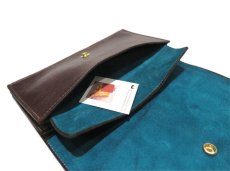 画像8: "JUTTA NEUMANN" Leather Wallet "the Waiter's Wallet"  color : Brown / Turquoise　長財布 (8)