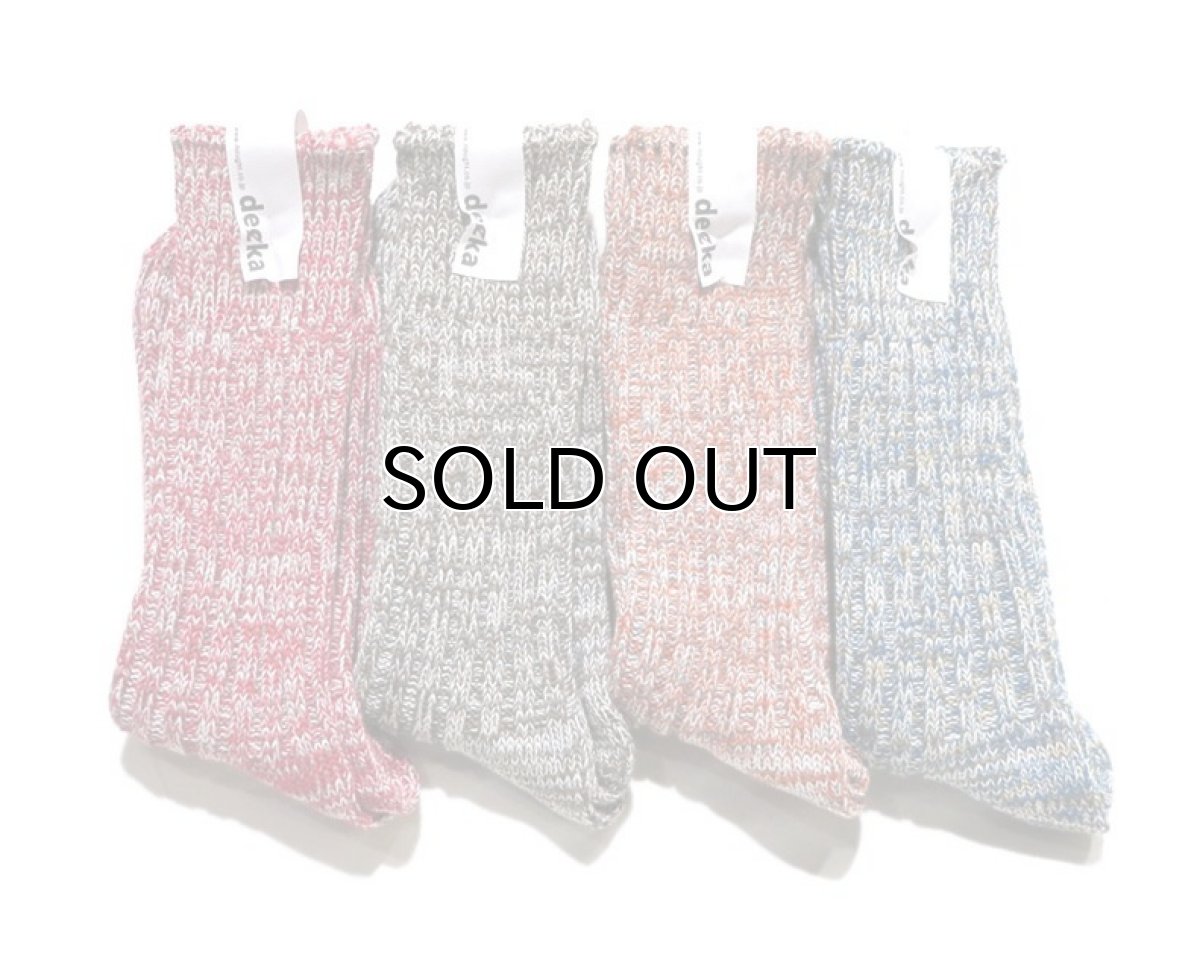 画像5: decka quality socks "HEAVY WAIGHT MIX SOCKS" made in JAPAN ONE SIZE color : ORANGE (5)