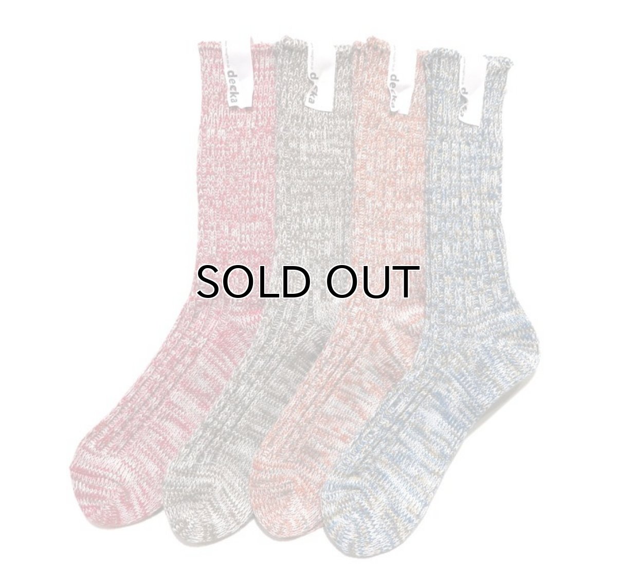 画像6: decka quality socks "HEAVY WAIGHT MIX SOCKS" made in JAPAN ONE SIZE color : ORANGE (6)