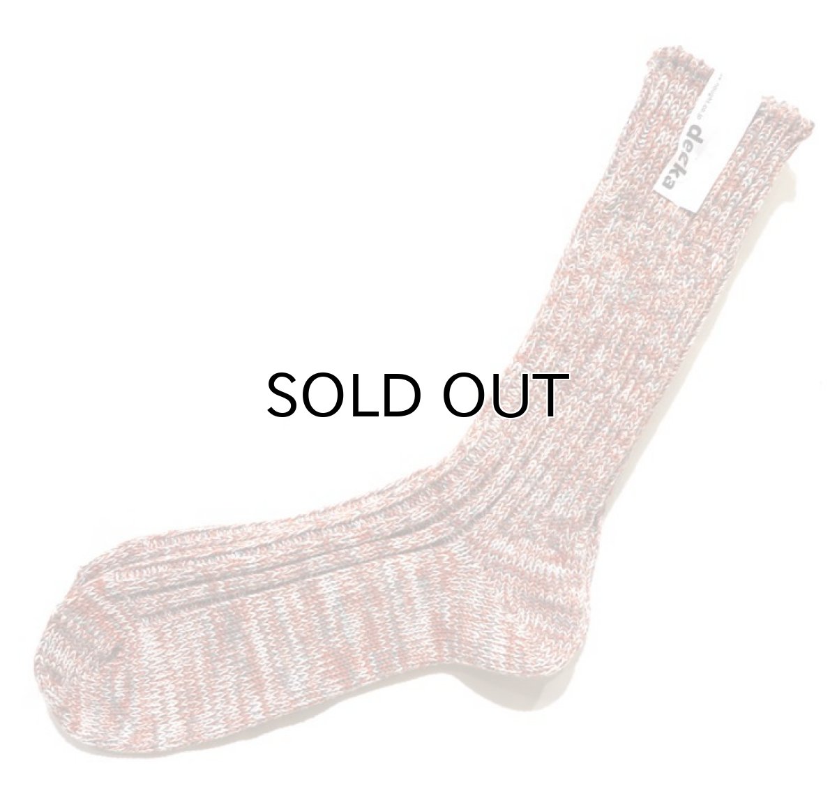 画像3: decka quality socks "HEAVY WAIGHT MIX SOCKS" made in JAPAN ONE SIZE color : ORANGE (3)