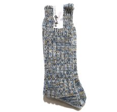 画像2: decka quality socks "HEAVY WAIGHT MIX SOCKS"　made in JAPAN　ONE SIZE　color : BLUE (2)