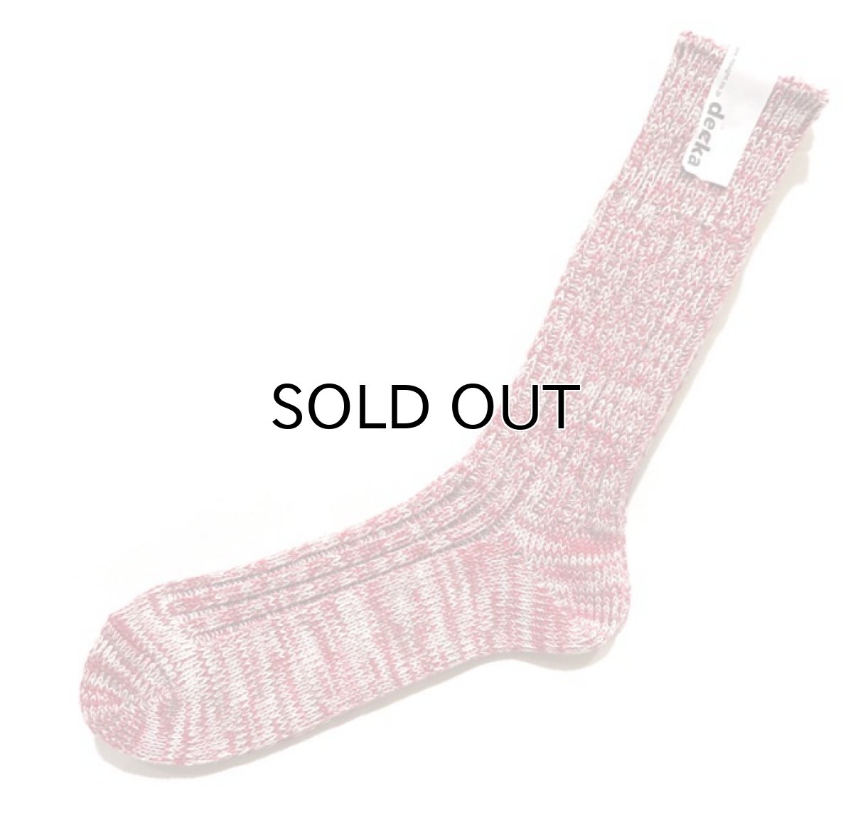画像3: decka quality socks "HEAVY WAIGHT MIX SOCKS"　made in JAPAN　ONE SIZE　color : RED (3)