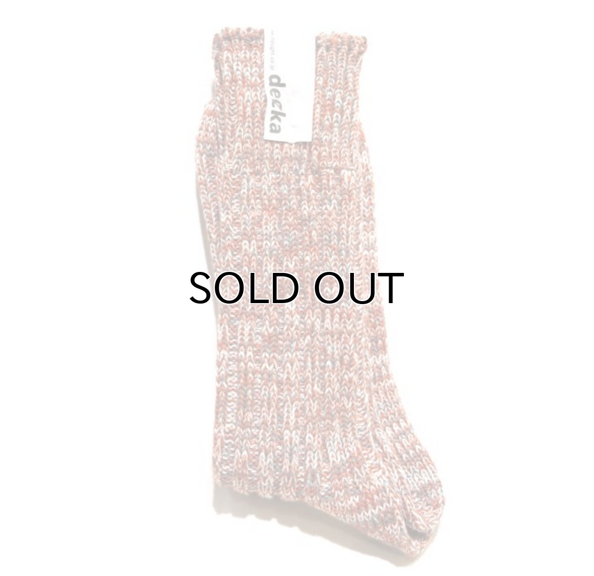 画像2: decka quality socks "HEAVY WAIGHT MIX SOCKS" made in JAPAN ONE SIZE color : ORANGE (2)