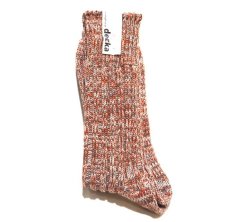 画像2: decka quality socks "HEAVY WAIGHT MIX SOCKS"　made in JAPAN　ONE SIZE　color : ORANGE (2)