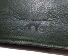 画像9: "JUTTA NEUMANN" Leather Wallet "the Waiter's Wallet"  color : Green / Orange　長財布 (9)