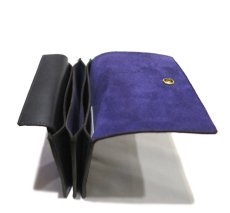 画像6: "JUTTA NEUMANN" Leather Wallet "the Waiter's Wallet" Medium Size　color : Black / Purple (6)