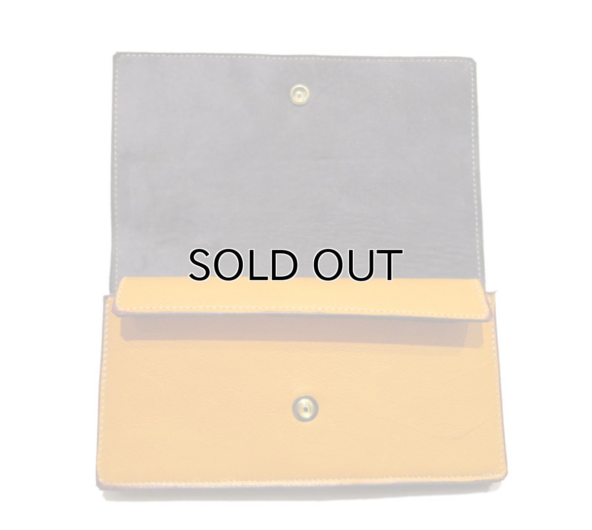 画像5: "JUTTA NEUMANN" Leather Wallet "the Waiter's Wallet"  color : Mustard / Grey　長財布 (5)