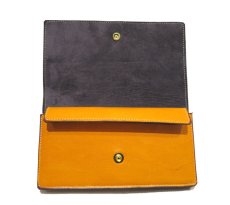 画像5: "JUTTA NEUMANN" Leather Wallet "the Waiter's Wallet"  color : Mustard / Grey　長財布 (5)