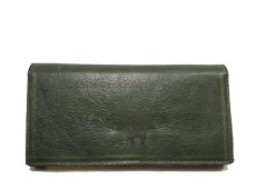 画像3: "JUTTA NEUMANN" Leather Wallet "the Waiter's Wallet"  color : Green / Orange　長財布 (3)