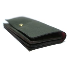 画像4: "JUTTA NEUMANN" Leather Wallet "the Waiter's Wallet"  color : Green / Orange　長財布 (4)