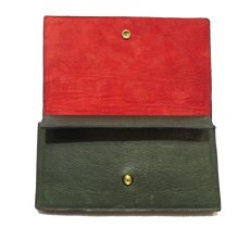 画像5: "JUTTA NEUMANN" Leather Wallet "the Waiter's Wallet"  color : Green / Orange　長財布 (5)