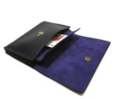 画像8: "JUTTA NEUMANN" Leather Wallet "the Waiter's Wallet" Medium Size　color : Black / Purple (8)