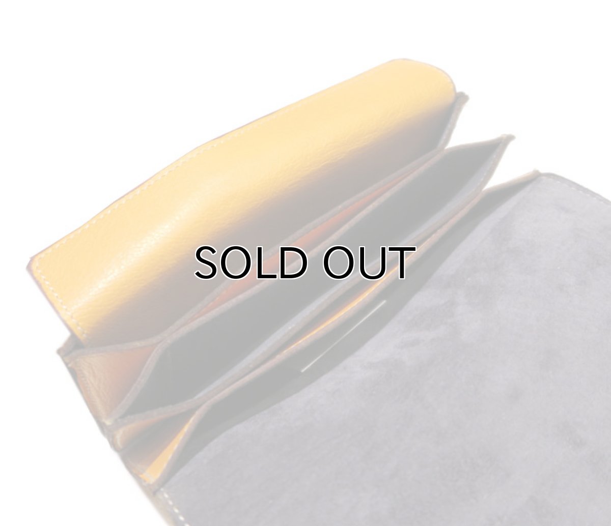 画像7: "JUTTA NEUMANN" Leather Wallet "the Waiter's Wallet"  color : Mustard / Grey　長財布 (7)