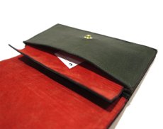 画像8: "JUTTA NEUMANN" Leather Wallet "the Waiter's Wallet"  color : Green / Orange　長財布 (8)