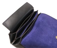 画像7: "JUTTA NEUMANN" Leather Wallet "the Waiter's Wallet" Medium Size　color : Black / Purple (7)