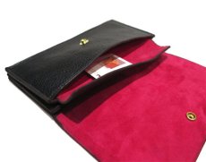 画像8: "JUTTA NEUMANN" Leather Wallet "the Waiter's Wallet"  color : Black / Magenta　長財布 (8)