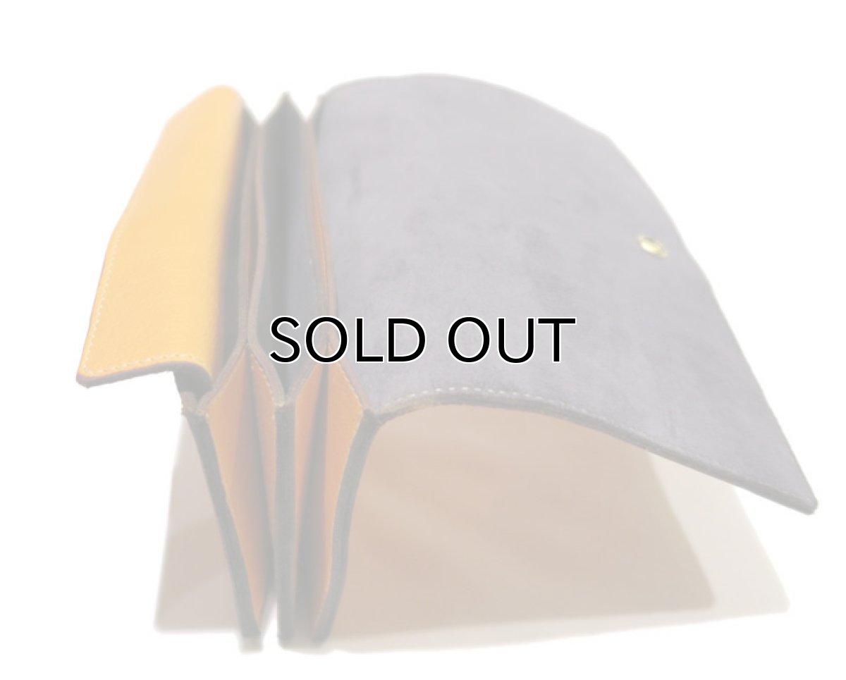 画像6: "JUTTA NEUMANN" Leather Wallet "the Waiter's Wallet"  color : Mustard / Grey　長財布 (6)