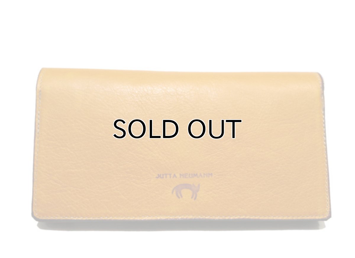 画像3: "JUTTA NEUMANN" Leather Wallet "the Waiter's Wallet"  color : Mustard / Grey　長財布 (3)