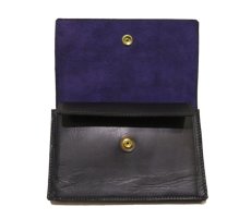 画像5: "JUTTA NEUMANN" Leather Wallet "the Waiter's Wallet" Medium Size　color : Black / Purple (5)