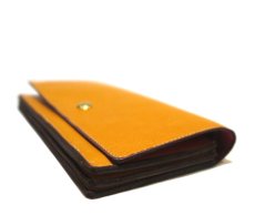 画像4: "JUTTA NEUMANN" Leather Wallet "the Waiter's Wallet"  color : Mustard / Magenta　長財布 (4)