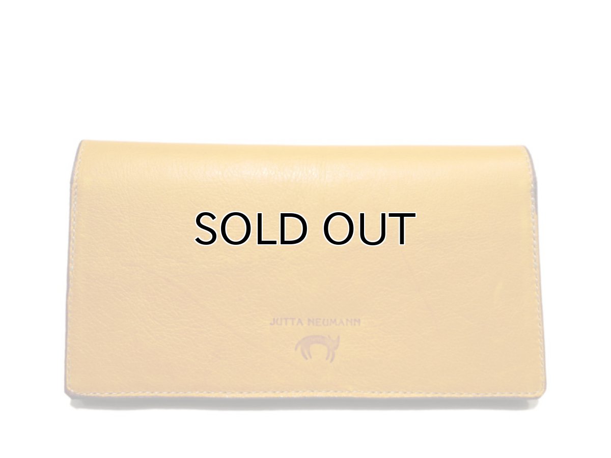 画像3: "JUTTA NEUMANN" Leather Wallet "the Waiter's Wallet"  color : Mustard / Magenta　長財布 (3)
