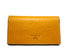 画像3: "JUTTA NEUMANN" Leather Wallet "the Waiter's Wallet"  color : Mustard / Magenta　長財布 (3)