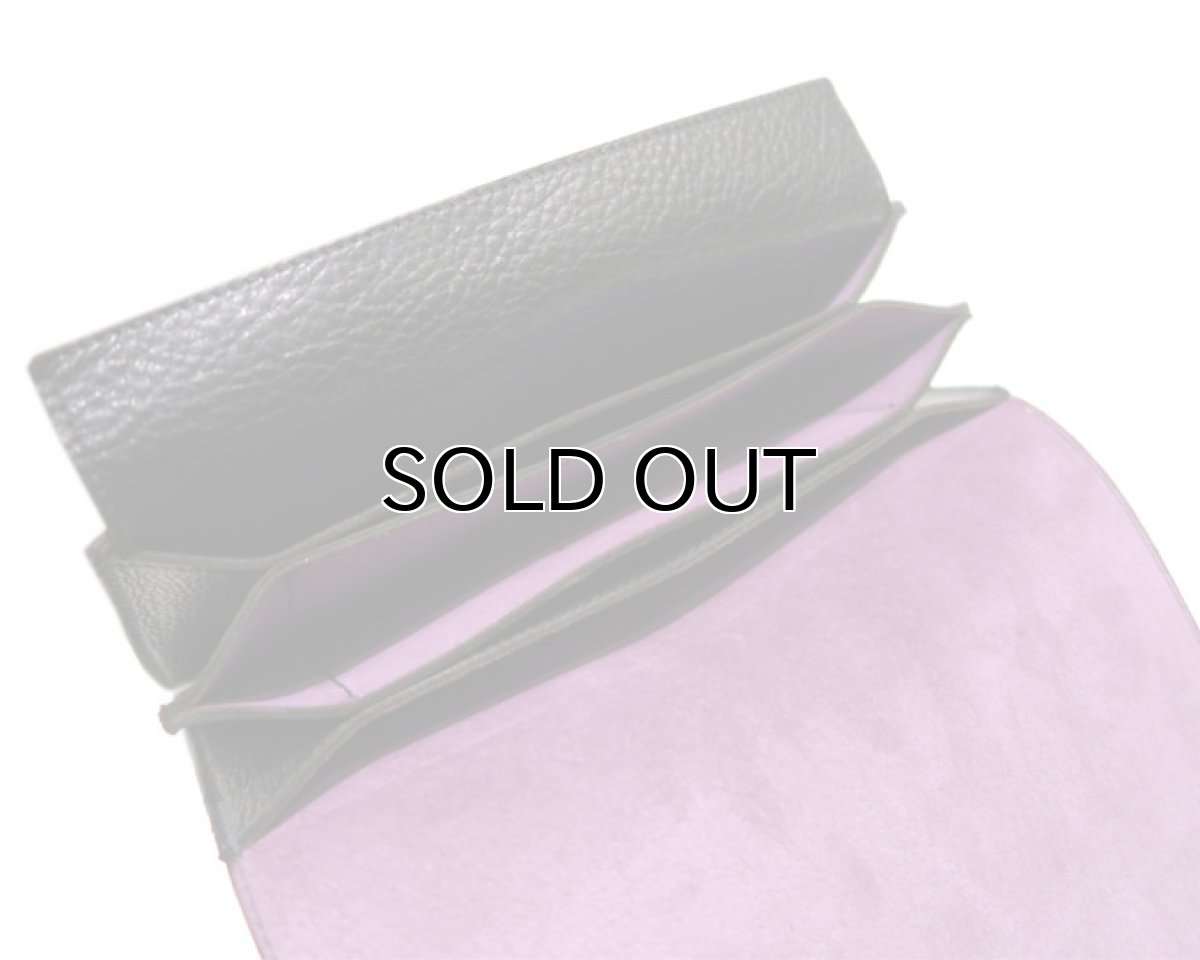 画像7: "JUTTA NEUMANN" Leather Wallet "the Waiter's Wallet"  color : Black / Lavender　長財布 (7)