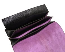 画像7: "JUTTA NEUMANN" Leather Wallet "the Waiter's Wallet"  color : Black / Lavender　長財布 (7)