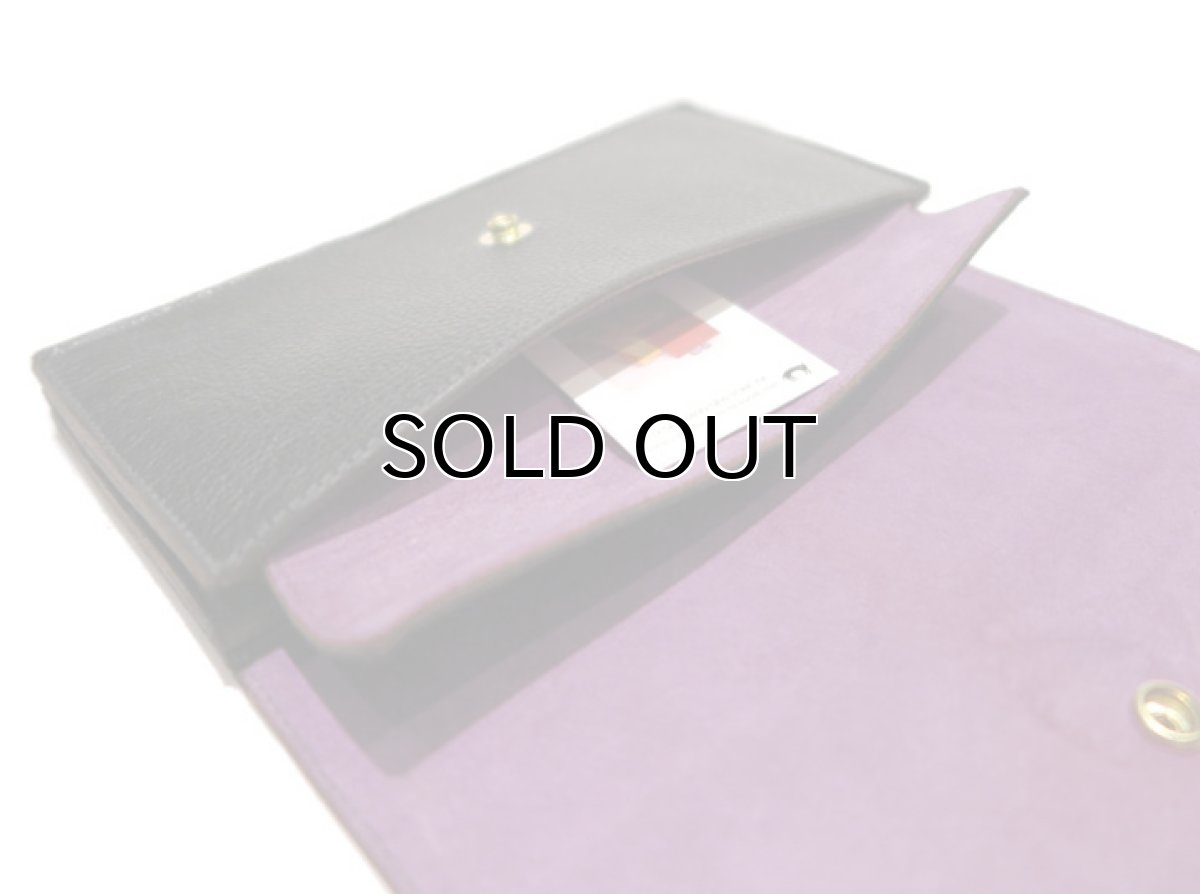 画像8: "JUTTA NEUMANN" Leather Wallet "the Waiter's Wallet"  color : Black / Lavender　長財布 (8)