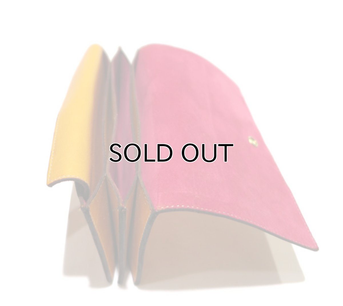 画像6: "JUTTA NEUMANN" Leather Wallet "the Waiter's Wallet"  color : Mustard / Magenta　長財布 (6)