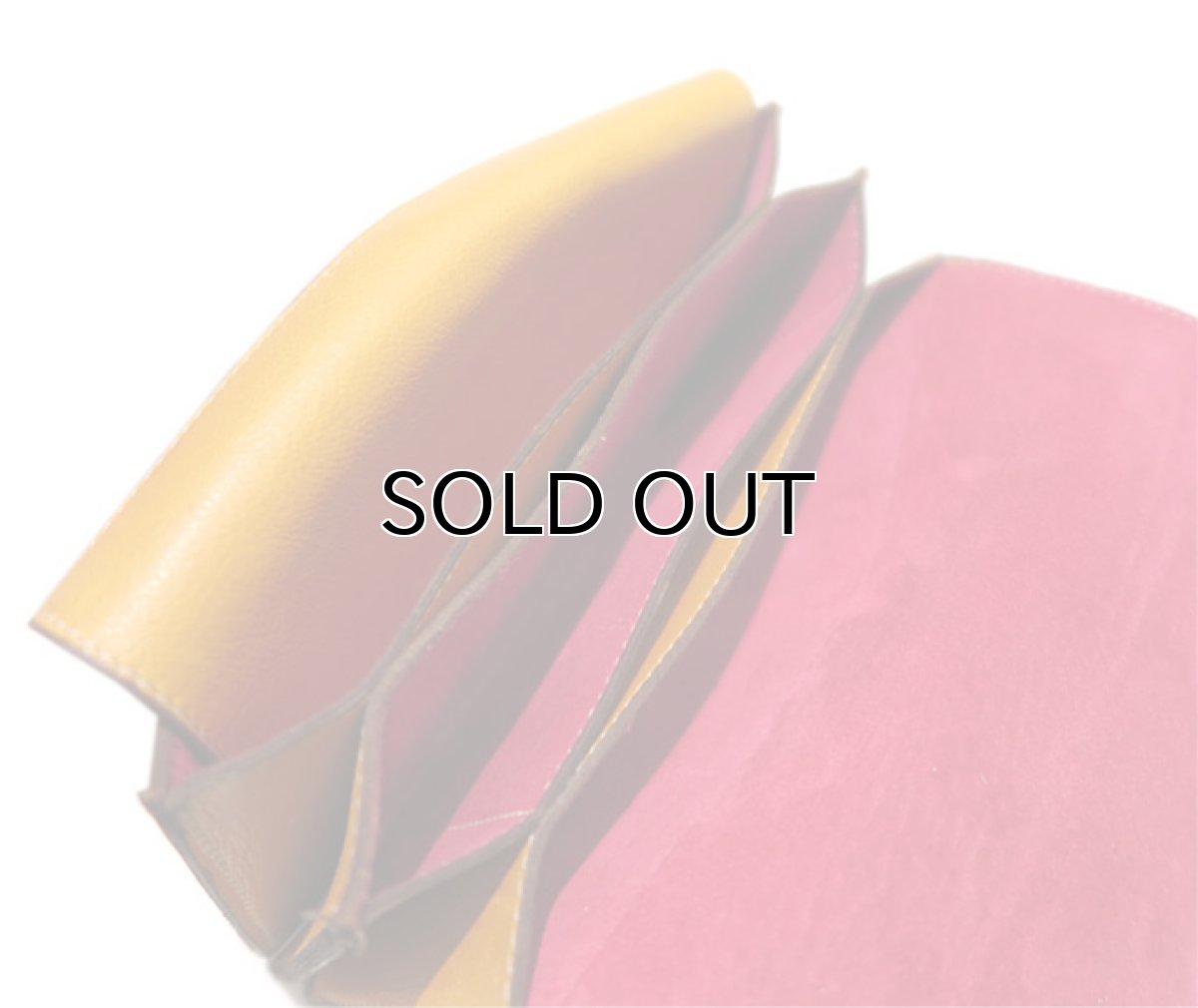 画像7: "JUTTA NEUMANN" Leather Wallet "the Waiter's Wallet"  color : Mustard / Magenta　長財布 (7)