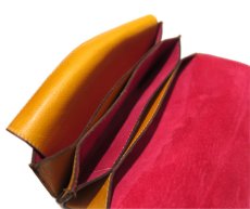 画像7: "JUTTA NEUMANN" Leather Wallet "the Waiter's Wallet"  color : Mustard / Magenta　長財布 (7)