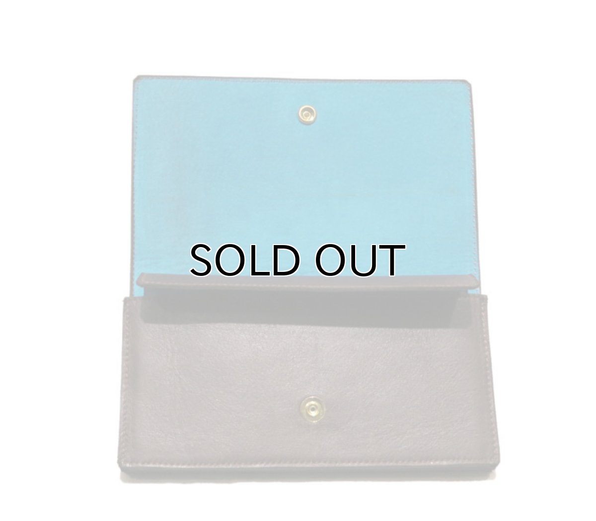 画像5: "JUTTA NEUMANN" Leather Wallet "the Waiter's Wallet"  color : Brown / Light Blue　長財布 (5)