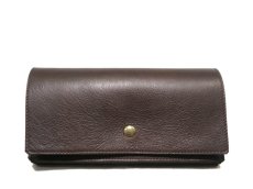 画像2: "JUTTA NEUMANN" Leather Wallet "the Waiter's Wallet"  color : Brown / Light Blue　長財布 (2)