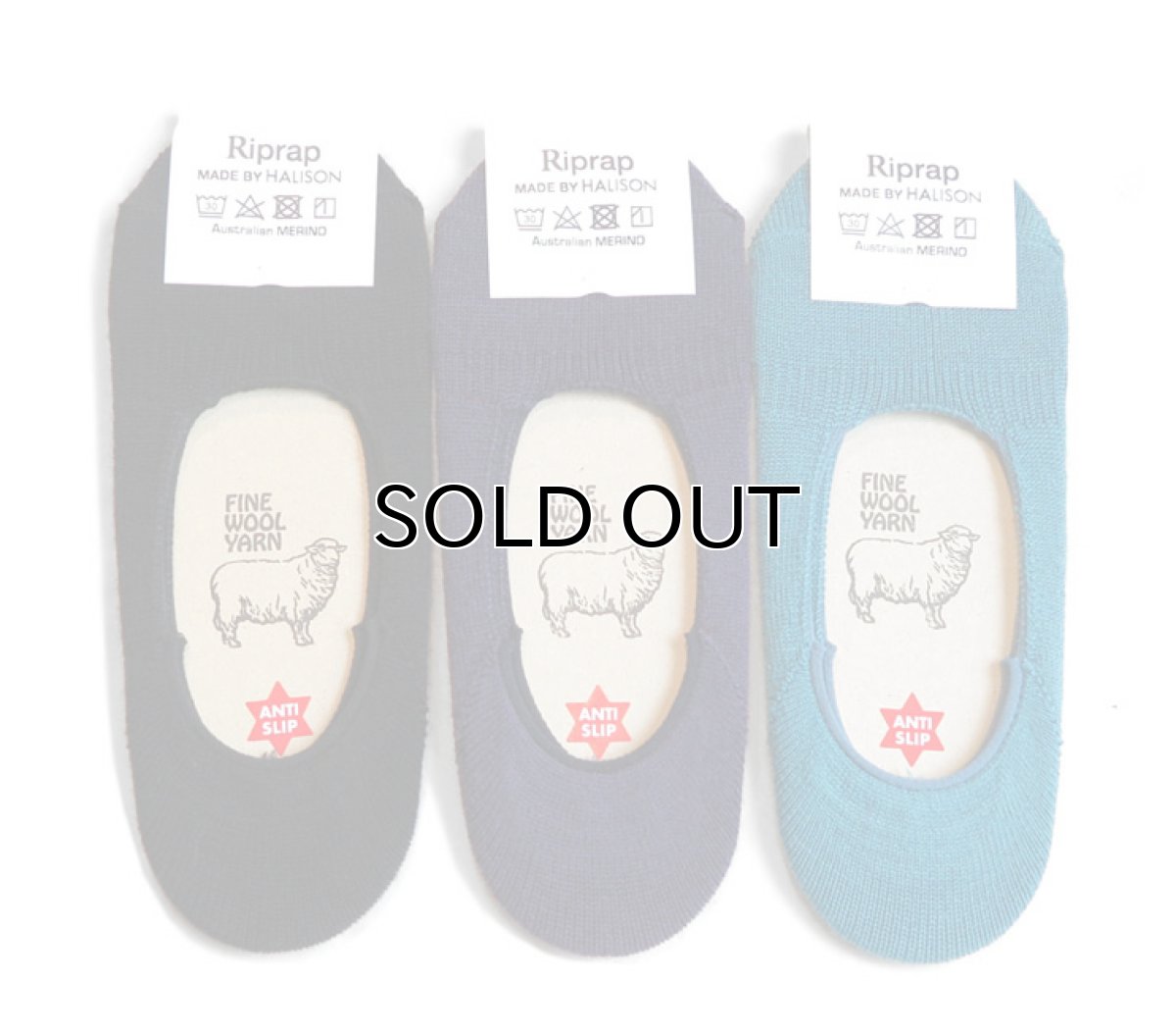 画像2: Riprap HALISON Australian MERINO "INVISIBLE SOCKS"　size FREE (2)