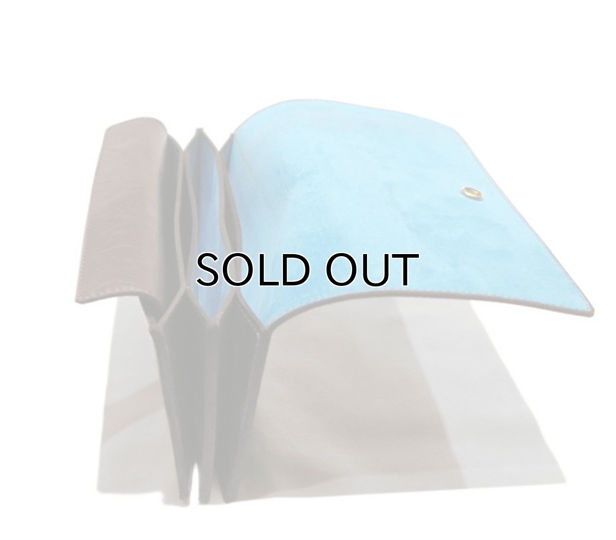 画像6: "JUTTA NEUMANN" Leather Wallet "the Waiter's Wallet"  color : Brown / Light Blue　長財布 (6)