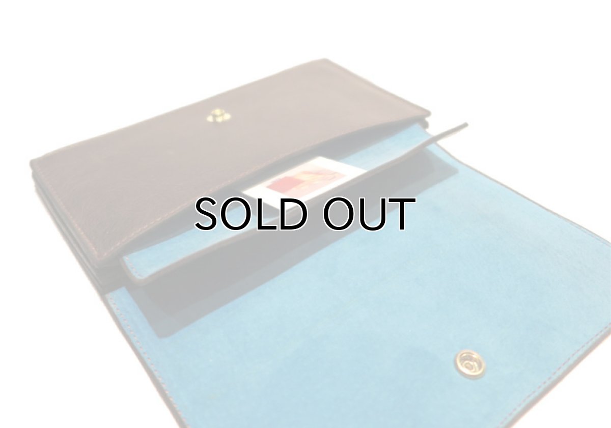 画像8: "JUTTA NEUMANN" Leather Wallet "the Waiter's Wallet"  color : Brown / Light Blue　長財布 (8)