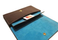 画像8: "JUTTA NEUMANN" Leather Wallet "the Waiter's Wallet"  color : Brown / Light Blue　長財布 (8)