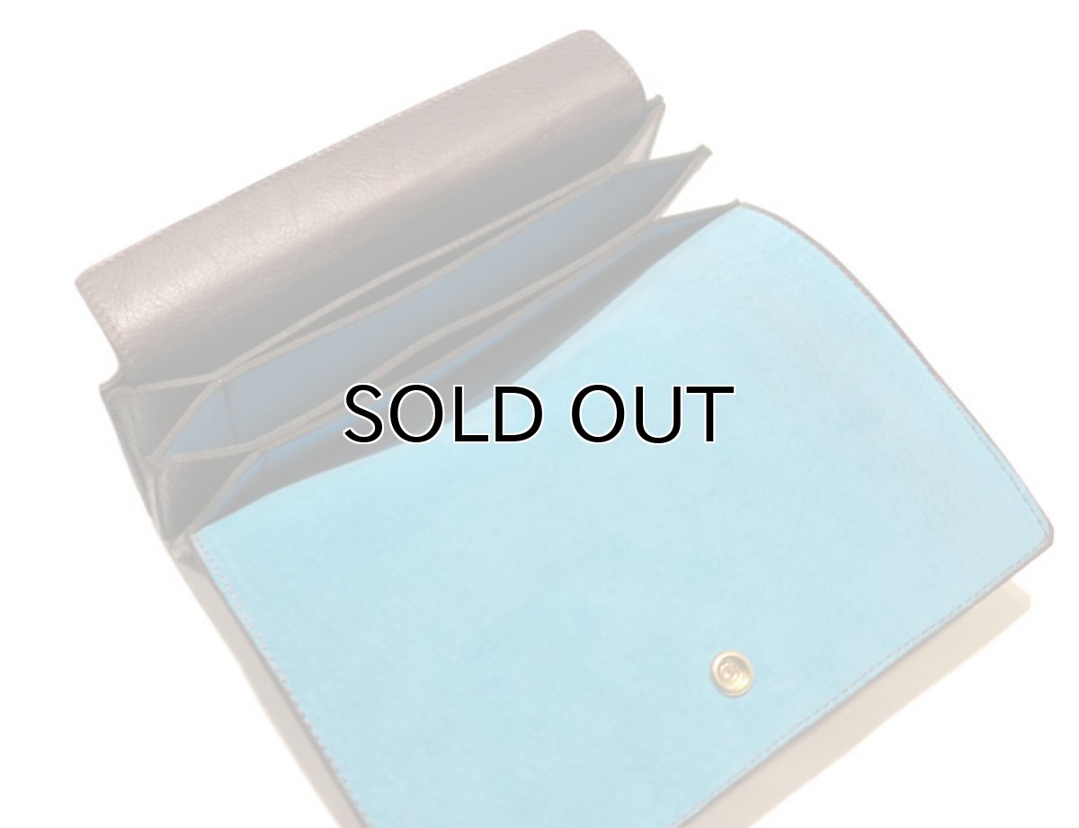 画像7: "JUTTA NEUMANN" Leather Wallet "the Waiter's Wallet"  color : Brown / Light Blue　長財布 (7)