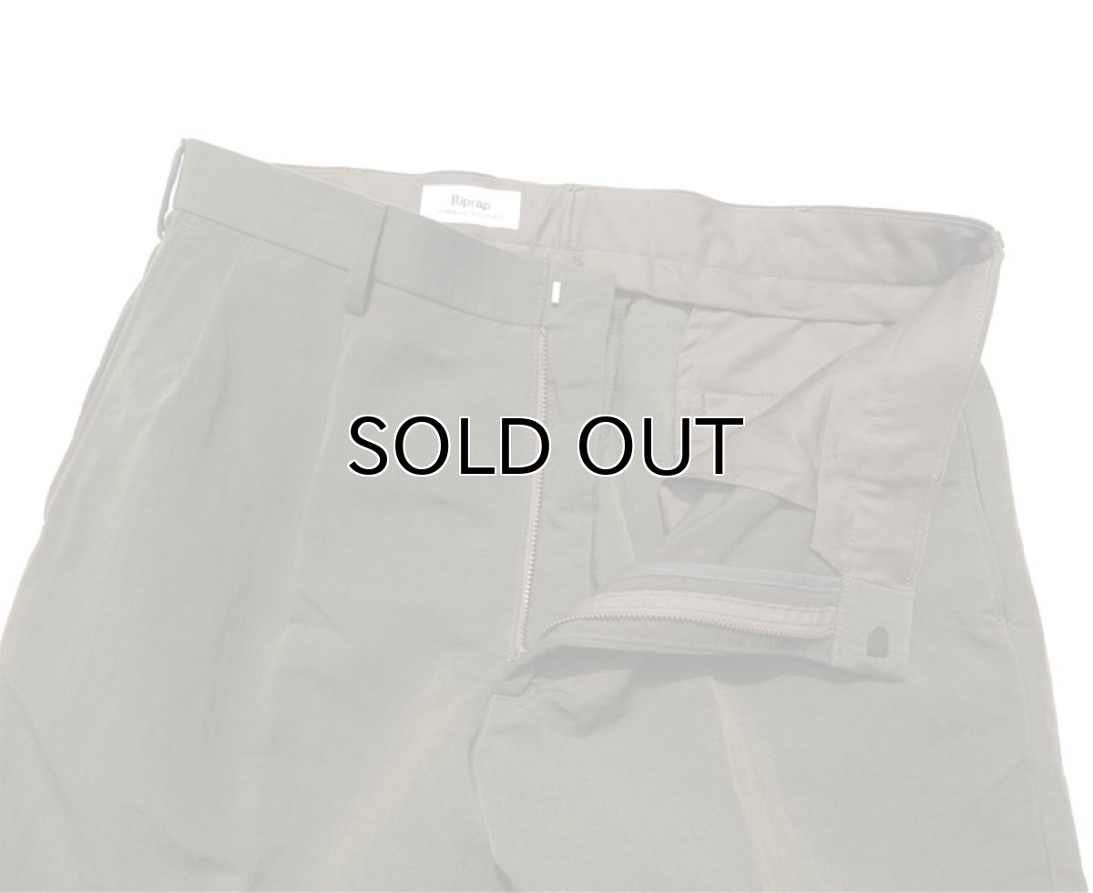 画像4: Riprap "TWO TUCK SLACKS"　color : OLIVE　size : LARGE-R (4)